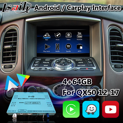 Lsailt Infiniti Carplay Box, Interface de Navegação GPS Android para QX50 com Android Auto Sem Fio