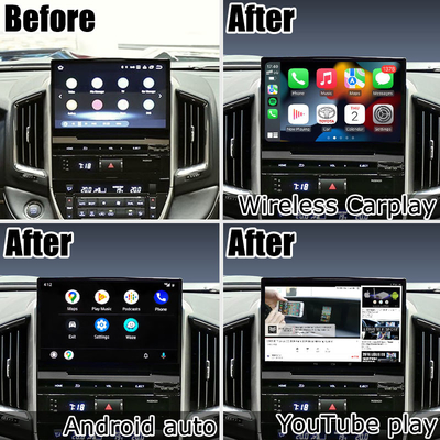 Carro Android 13 caixa de navegação para Toyota LC200 GXR Fujitsu unidade Carplay waze youtube vista traseira etc