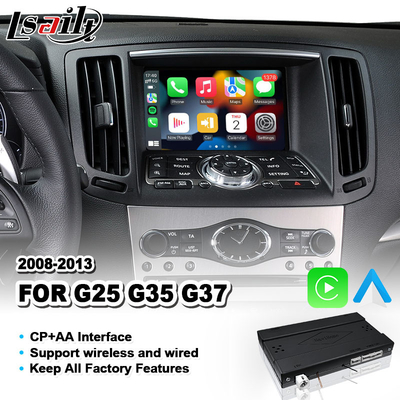 Interface sem fio Android Auto Carplay para Infiniti G25 G35 G37 Skyline 370GT 350GT (V36) Ano 2008-2013