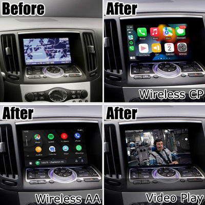 Carplay sem fio Android Auto para Infiniti G37 G25 Q40 Q60 370GT skyline 08IT