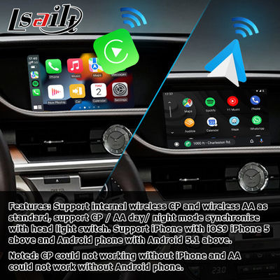 Lexus ES ES350 ES250 ES300h sem fio carplay android módulo de caixa de espelhamento de tela automática Lsailt