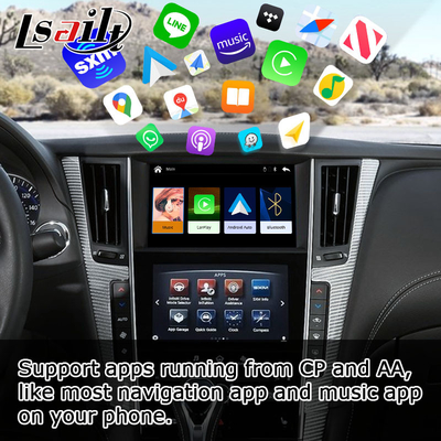 Relação dos meios da projeção da tela do androide carplay sem fio de Infiniti Q50 Q60 auto