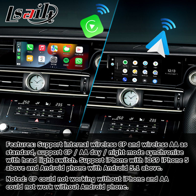 Rádio carplay para o automóvel do androide de Lexus RC RC350 RCF RC200t RC300h RC300