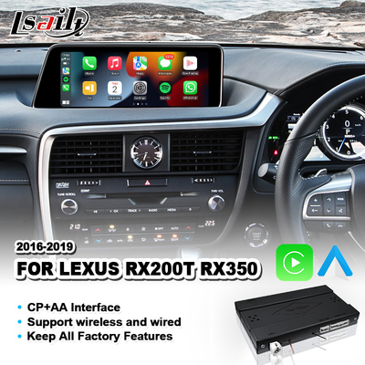 Interface sem fio Android Auto Carplay para controle de mouse Lexus RX350 RX200T RX 350 2016-2019