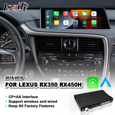 Lexus Carplay Android Auto Interface para RX450H RX350 RX 350 Controle do mouse 2016-2019