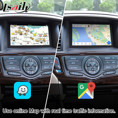 Tela dos multimédios do carro de CarPlay para Nissan Pathfinder, patrulha, armada Infiniti QX com automóvel de Android