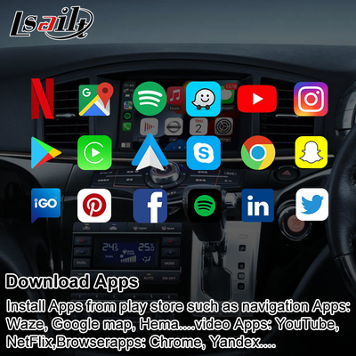 Tela sem fio dos multimédios do carro de CarPlay para Nissan Elgrand Patrol, armada Infiniti QX com navegação de GPS, automóvel de Android