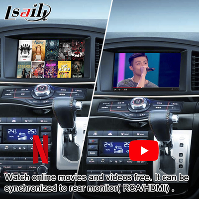 Tela sem fio dos multimédios do carro de CarPlay para Nissan Elgrand Patrol, armada Infiniti QX com navegação de GPS, automóvel de Android