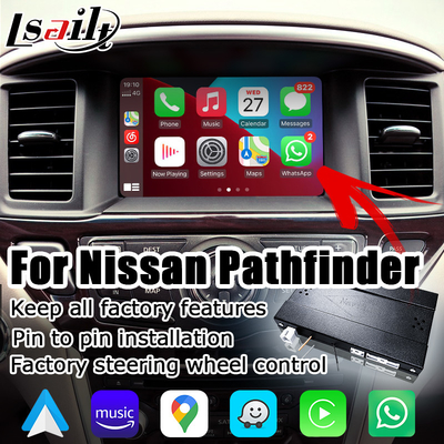 Caixa sem fio da navegação de Carplay Android auto para Nissan Pathfinder R52 2017-2021