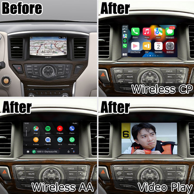 Caixa sem fio da navegação de Carplay Android auto para Nissan Pathfinder R52 2017-2021