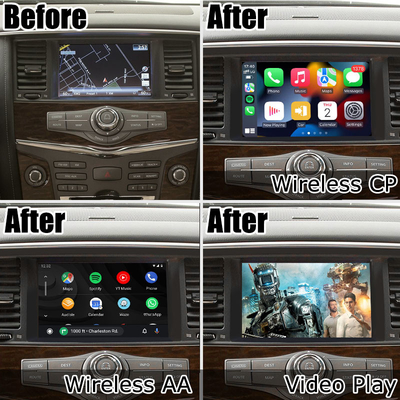Elevação do estilo do OEM do androide carplay sem fio de Nissan Patrol Y62 auto por Lsailt