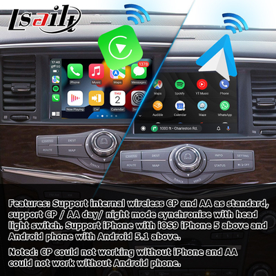 Elevação do estilo do OEM do androide carplay sem fio de Nissan Patrol Y62 auto por Lsailt