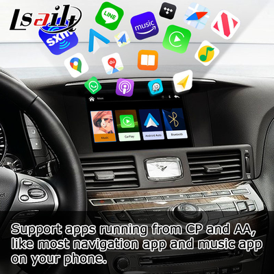 Tela do telefone do androide carplay sem fio de Infiniti Q70 auto que espelha a caixa dos meios da projeção por Lsailt