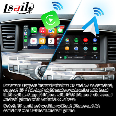 Elevação do androide carplay sem fio do estilo do OEM de Infiniti QX60 auto