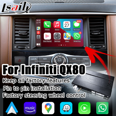Solução carplay sem fio Austrália compatível da elevação de Android do estilo do OEM de Infiniti QX80 auto