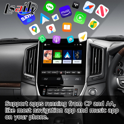 Multimédios do androide carplay sem fio do estilo do OEM do Toyota Land Cruiser LC200 os auto conectam a elevação