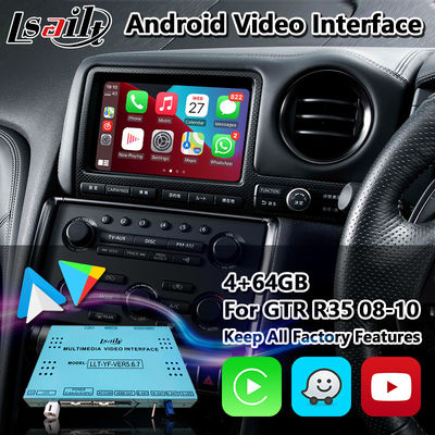 Relação video sem fio de Lsailt Carplay Android para Nissan R35 GTR GT-r JDM 2008-2010