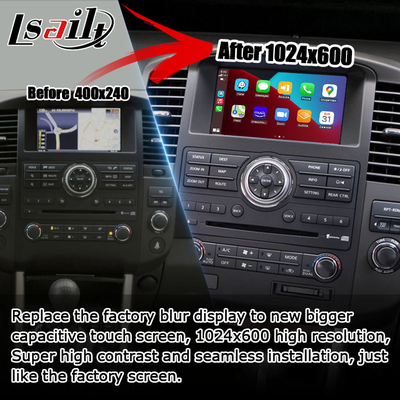 Elevação do androide carplay sem fio da tela de Nissan Pathfinder R51 IT06 HD auto