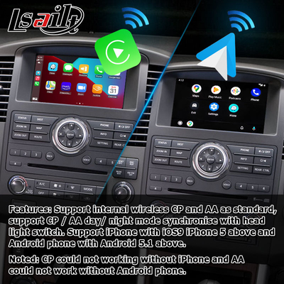 Elevação do androide carplay sem fio da tela de Nissan Pathfinder R51 IT06 HD auto