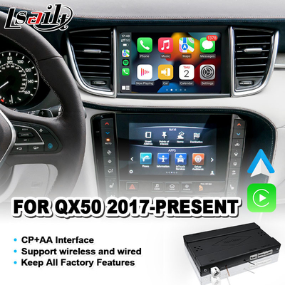 Interface automática Android Carplay sem fio para 2017-2022 Infiniti QX50