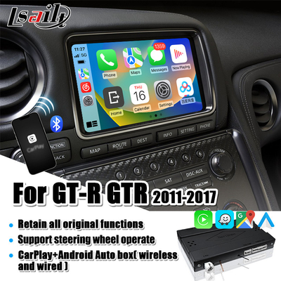 A relação de Carplay para Nissan GT-R R35 GTR 2008-2017 integrou o automóvel sem fio de Android, relação do espelho