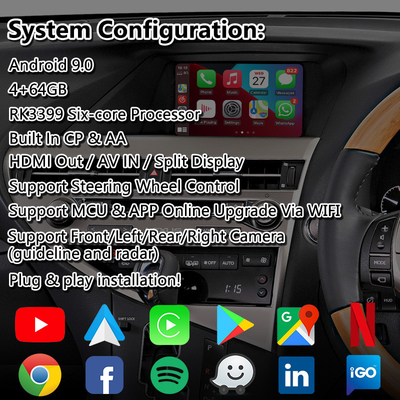 Relação video de Lsailt Android Carplay para o controle 2012-2015 do rato de Lexus RX270 RX350 RX450h RX