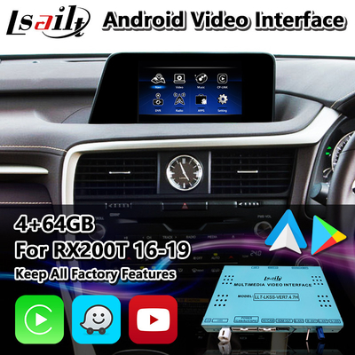 Lsailt Android Multimédia Interface para Lexus RX200T RX350 RX300 RX Mouse Control 2016-2019