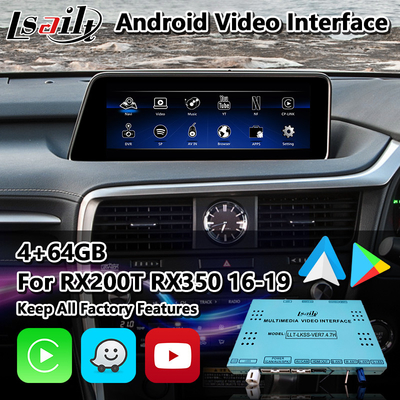 Lsailt Android Video Interface para Lexus RX350 RX450h RX200t RX350L RX450L RX AL20 2016-2019