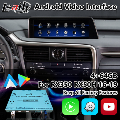 Lsailt Android Carplay Interface para Lexus RX 450h 200T 350 450L 350L 300 F Sport 2016-2019