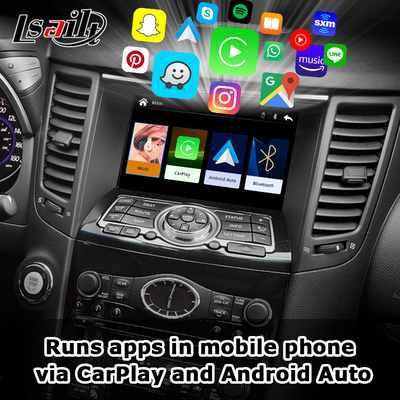 Lsailt CarPlay Interface para Infiniti QX70 FX50 FX35 FX37 2011-2018 Android Auto Decoder, Instalação Pin to Pin