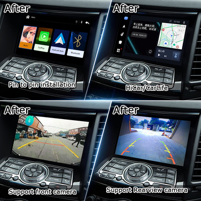 Lsailt CarPlay Interface para Infiniti QX70 FX50 FX35 FX37 2011-2018 Android Auto Decoder, Instalação Pin to Pin