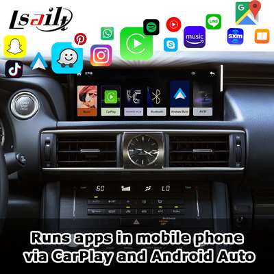 Pin to Pin Apple CarPlay Interface para Lexus IS IS250 IS350 IS300 IS200t 2013-2021 Decodificador automático Android, Mirror Link