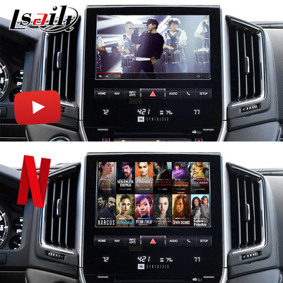 CarPlay Android Multimédia Interface de vídeo com YouTube, NetFlix, YouTube, Google Map para Land Cruiser LC200