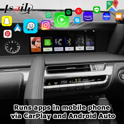 Interface CarPlay sem fio Ecrã OEM integrado para Lexus LX570 LX460d 2016-2021 Android Auto Video Interface