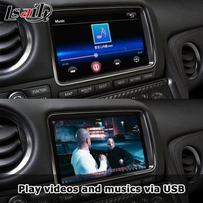 Interface CarPlay sem fio para GT-R GTR R35 2011-2017 Inclui Android Auto, Navegação GPS, Câmera Retro