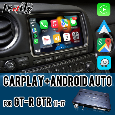 Interface CarPlay sem fio para GT-R GTR R35 2011-2017 Inclui Android Auto, Navegação GPS, Câmera Retro