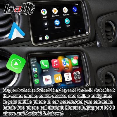 Interface CarPlay sem fio para GT-R GTR R35 2011-2017 Inclui Android Auto, Navegação GPS, Câmera Retro