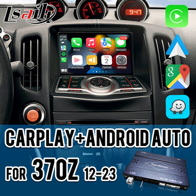 Lsailt Carplay Interface Box para Nissan 370Z 2010-2020 Android Auto Support Comando de voz, controle de direção