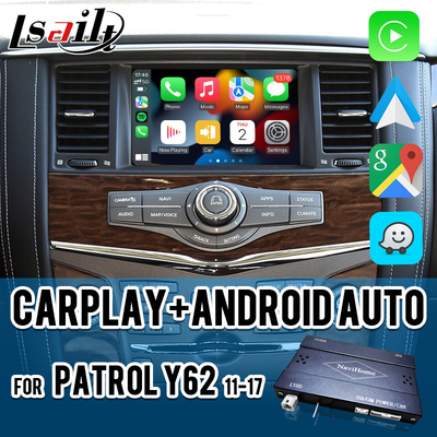 Interface Pin to Pin CarPlay para Nissan Patrol Y62, Pathfinder, Armada Incluído Android Auto, Google Map, Waze