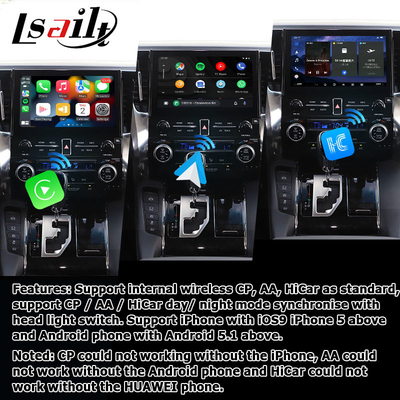 Toyota Alphard Vellfire AH30 série Android caixa de interface Carplay Qualcomm 6125 8+128GB