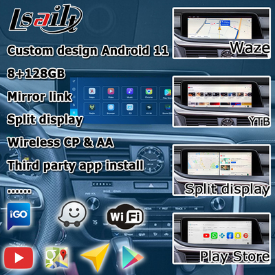 Lexus RX 8+128GB Qualcomm Android caixa de interface multimídia RX350 RX450h RX300 RX200t