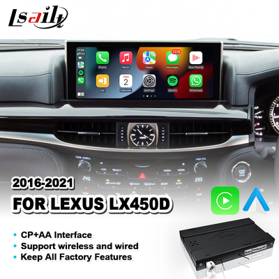 CP sem fio AA Android Auto Carplay Interface para Lexus LX 450d 570 570s VDJ200 J200 2016-2021