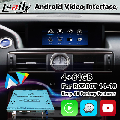 Lsailt Android Car Video Interface para Lexus RC200t RC300h RC350 RCF RC300 F-Sport RC 2014-2018