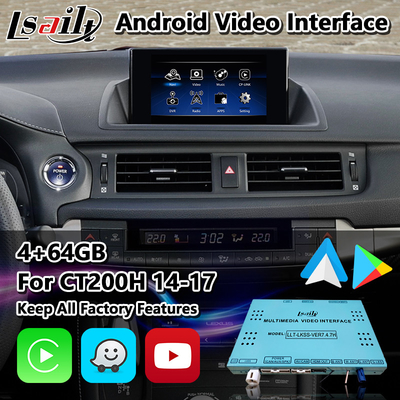 Lsailt Android Interface de vídeo para Lexus CT200h CT F Sport Mouse Control 2014-2017