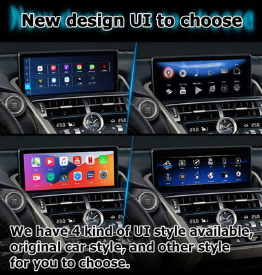 Interface de vídeo Android 13 8+128GB Qualcomm base para Lexus NX300 NX300h NX200t com CarPlay