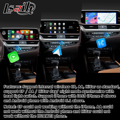 Lexus ES300h ES350 ES250 ES200 Android 13 interface de vídeo carplay android auto