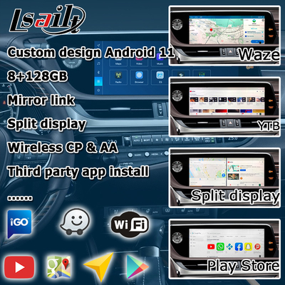 Lexus ES300h ES350 ES250 ES200 Android 13 interface de vídeo carplay android auto