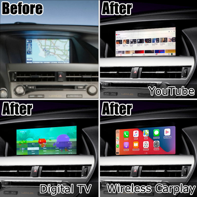 10.25 polegadas Lexus Android Screen com Carplay Android Auto Lsailt Para RX350 RX450h