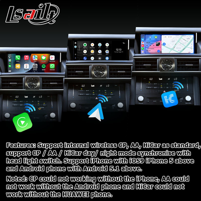10.25 polegadas Android 8+128 Carplay Android Auto Atualização do ecrã HDMI Para Lexus IS200t IS350 IS300