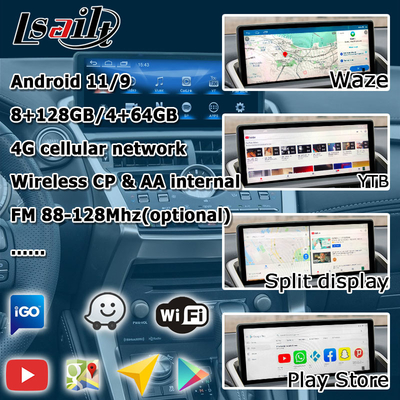 Lexus NX200t 10.25 Touch Screen atualização Hexa Processador Android Auto Wireless Carplay